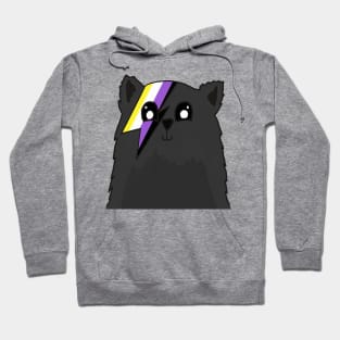 Nonbinary Flag Pride Kitty Hoodie